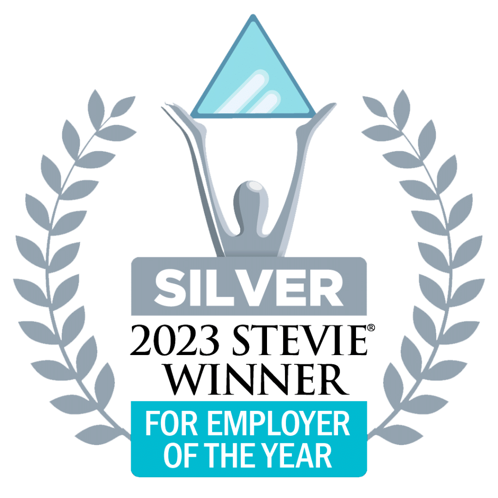 Badge: Silver 2023 Stevie® Award Winner for Employer of the Year in the Financial Services Industry