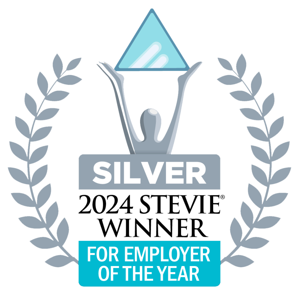 Badge: Silver 2024 Stevie® Award Winner for Employer of the Year in the Financial Services Industry